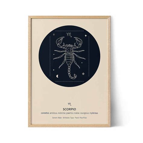 Scorpio Zodiac Art - Positive Prints