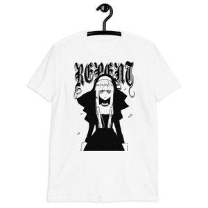 REPENT SINNER Kawaii Nun T-shirt, Aesthetic Cute Anime Nuns, Grunge Urban Goth Clothing ...