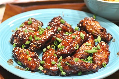 Crispy Sticky Baked Asian Chicken Wings - The Chunky Chef