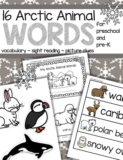 Arctic Animals Vocabulary Activities for Preschool and Pre-K