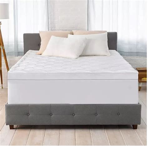 Serta 4" Fiberfill & Gel Memory Foam Pillow Top Mattress Topper ...