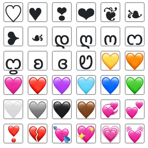 Heart symbols - ♥