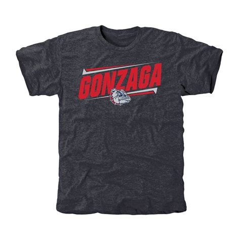 Men s navy gonzaga bulldogs double bar tri blend t shirt – Artofit