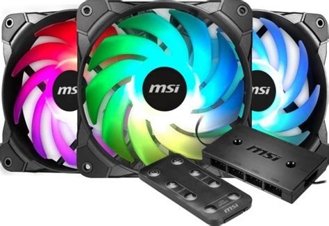 MSI Rainbow Fan Pack -3x 120mm RGB Fans with RGB Controller | 306 ...