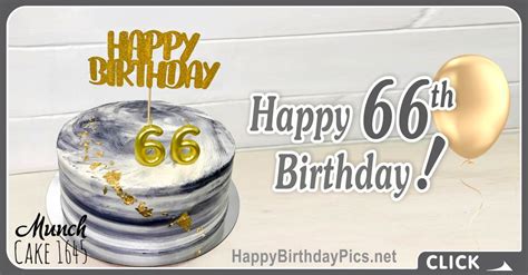 Happy 66th Birthday with Marble Cake