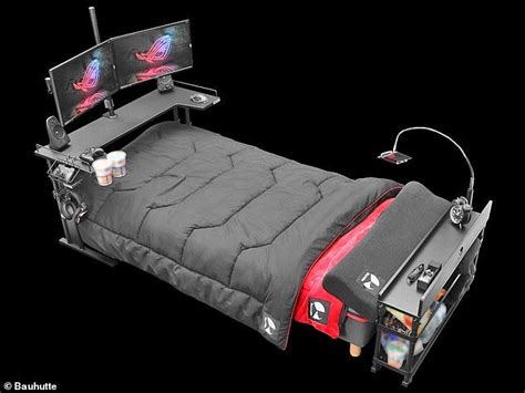 Ultimate gaming bed has wagon for snacks, desk for video screens