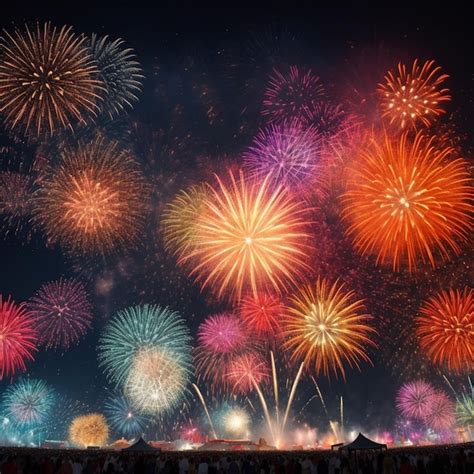 Premium AI Image | Fireworks Pyrotechnics Skyrockets Firecrackers Sparklers Celebration lights ...