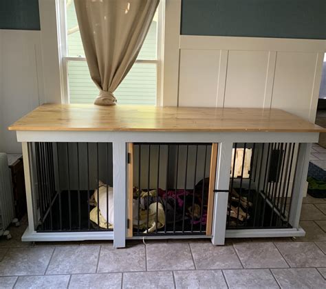 I made this indoor kennel for my dogs. : r/woodworking