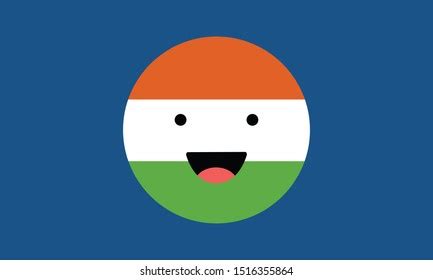 Smiling Face Emoji Indian Flag Stock Vector (Royalty Free) 1516355864 ...