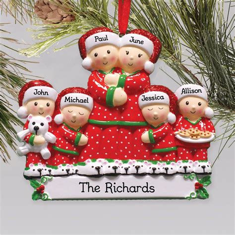 Personalized Pajama Family Christmas Ornament | Family christmas gifts ...