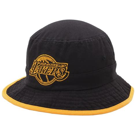 Mens Los Angeles Lakers adidas Black Logo Bucket Hat - NBA Store