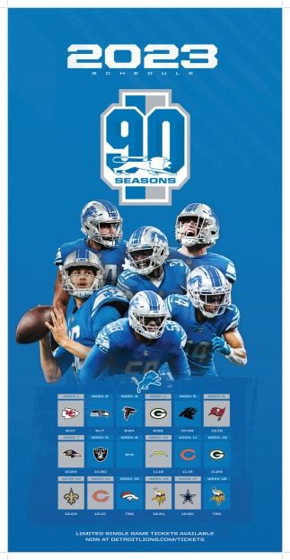 2023 Schedule, Detroit Lions