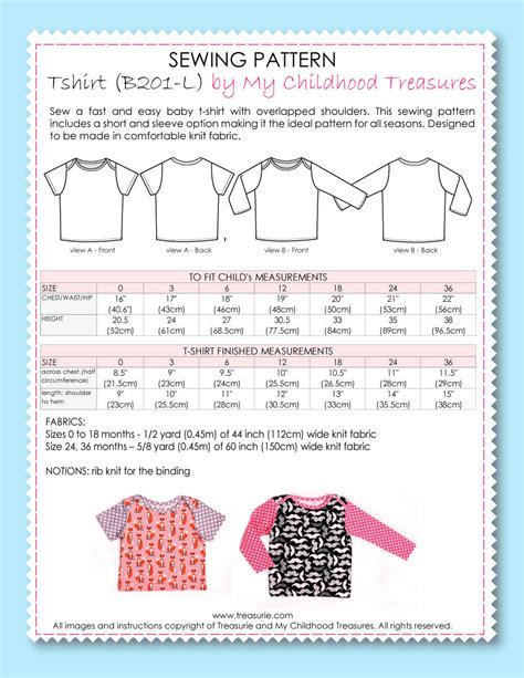 Baby Tshirt Pattern – TREASURIE