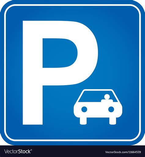 Parking traffic sign Royalty Free Vector Image