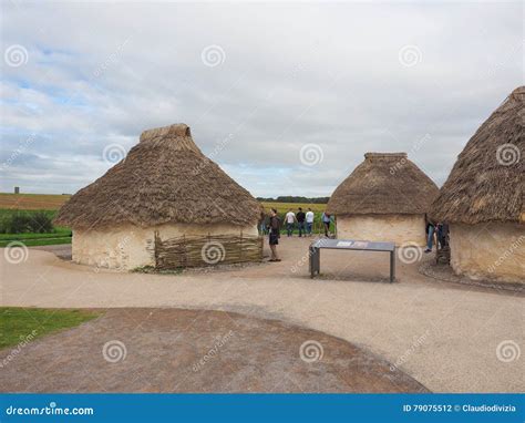 Stonehenge Neolithic Houses in Amesbury Editorial Photography - Image of neolithic, editorial ...