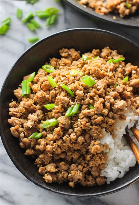 Ginger Minced Pork Rice Bowl – Spice the Plate