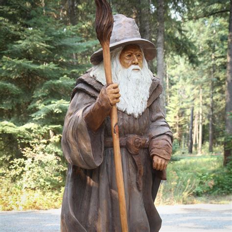 Jeff May Art / Beautiful Life Size Carved Wizard