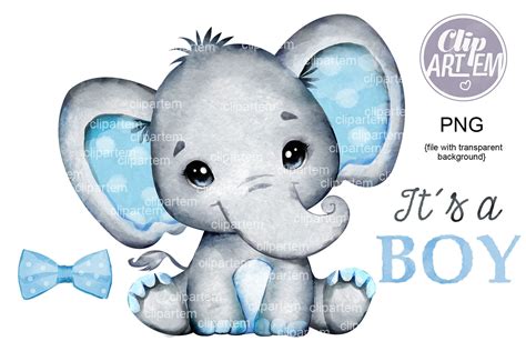 Elephant Clip Art, Grey Elephant, Animal Bows, Elephant Shower, Baby Shower Cupcake Toppers ...