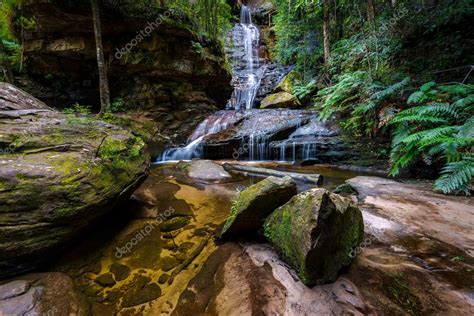 Waterfalls in Blue Mountains national park — Stock Photo © leelakajonkij #118982380