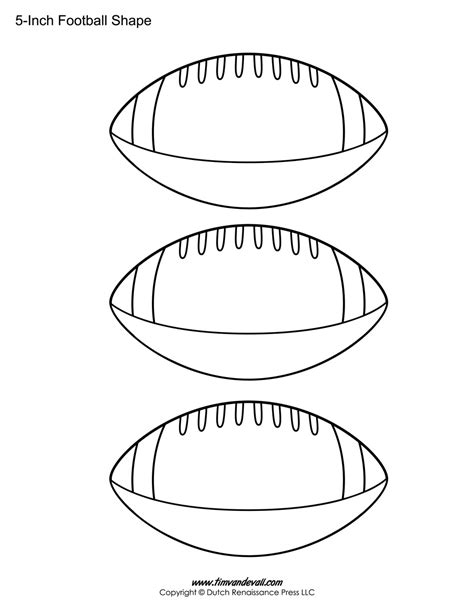 Printable Football Shape Template