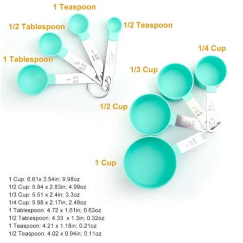 8Pcs Plastic Measuring Spoons Cups Scale Teaspoon Tablespoon Set Kitchen Utensil Tools For C ...