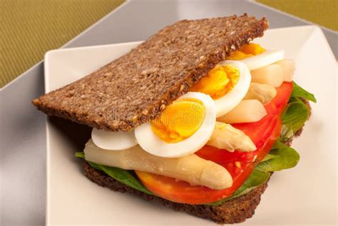 Big German Rye Bread Sandwich Stock Photo - Image of healthy, lettuce ...