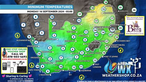 South Africa Extended Weather Report - Maximum and Minimum Temperature Forecast Maps