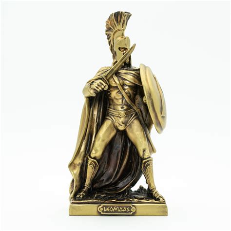 Handmade Bronze Plated Leonidas Statue 8 In - Etsy