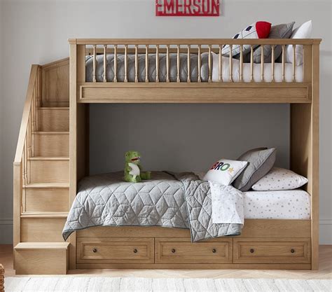 Fillmore Twin-Over-Twin Stair Bunk Bed | Pottery Barn Kids