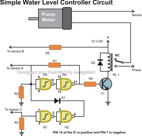 12v Water Level Indicator Circuit Diagram