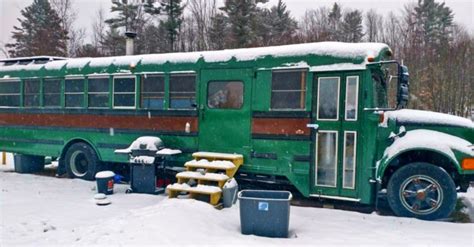 School bus retrofitted into solar-powered tiny home can be yours for 25k