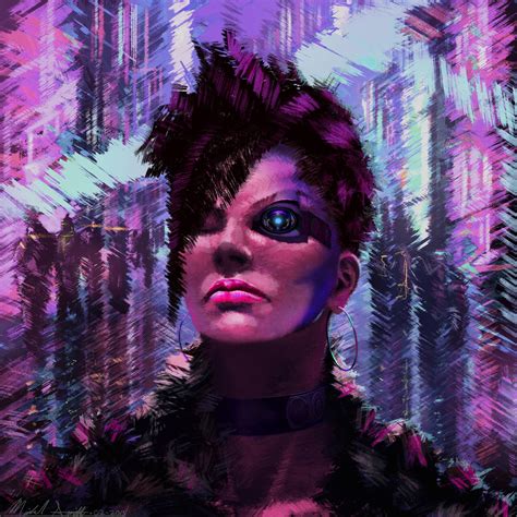 80s Cyberpunk Lady by PowderedToastBoy on DeviantArt