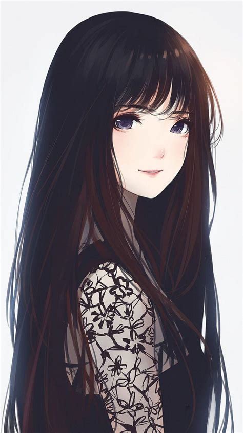 Anime Girl Long Hair Black Wallpapers - Wallpaper Cave