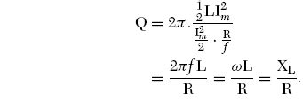 ☑ Inductor Q Factor Formula