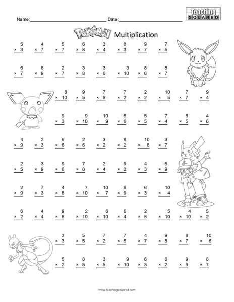 Pokémon math subtraction – Artofit