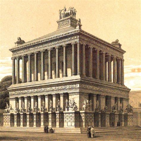 The Mausoleum at Halicarnassus or Tomb of Mausolus was built between ...