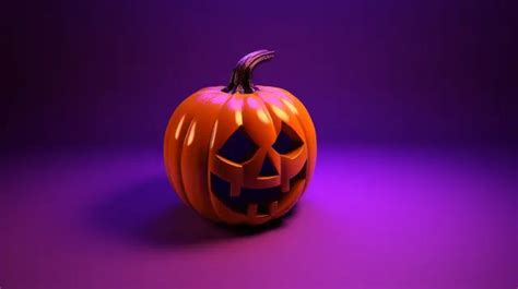 Purple Lighted Pumpkin On Purple Background Stock Videos, 3d Halloween Pumpkin Smile In Purple ...