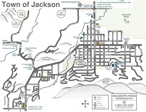 Town of Jackson- The Town of Jackson map details the locations of areas ...