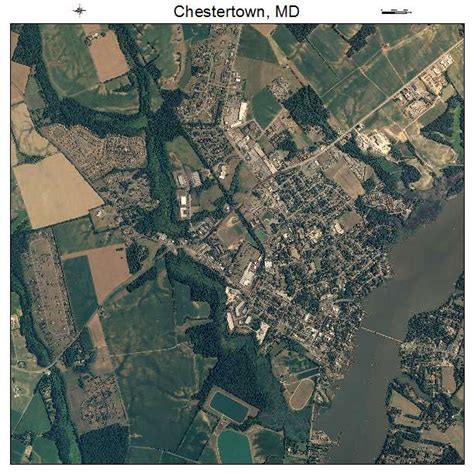 Aerial Photography Map of Chestertown, MD Maryland