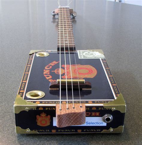 Cigar Box Guitar 4 String Black Punch