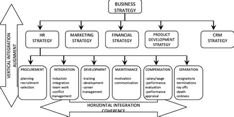 Vertical and horizontal integration of a functional strategy (in this ...