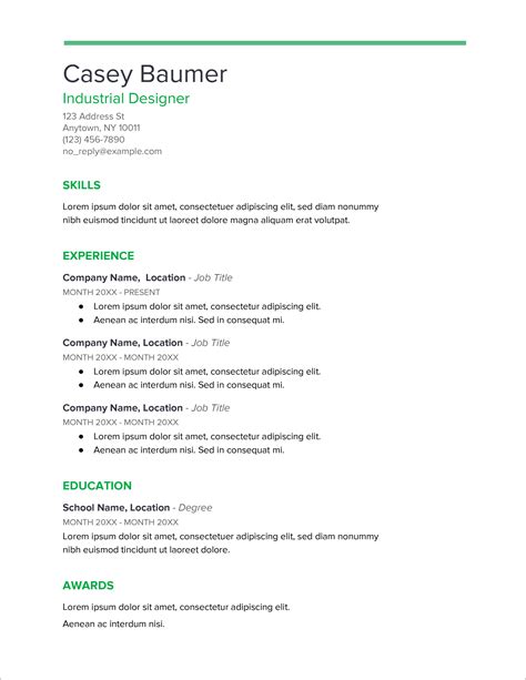 55 Free Modern Resume / CV Templates - Minimalist, Simple & Clean Design