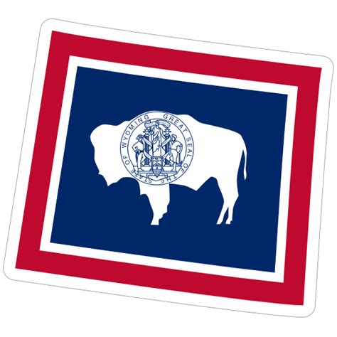 Wyoming Flag State Sticker