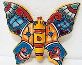 Talavera Mexican Pottery Figure Butterfly 8x 6 - Etsy