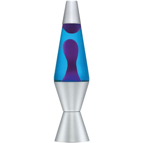 Lava Life 14.5 inch Silver Base Lamp with Purple Wax in Blue Liquid - Walmart.com