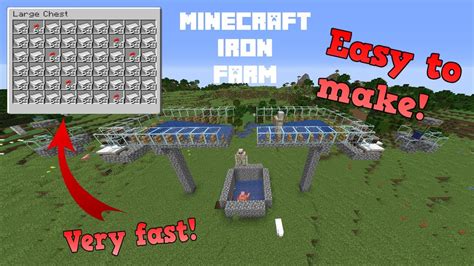 EASY Minecraft IRON farm 1.14 - 1.16+ Tutorial Very FAST! - YouTube