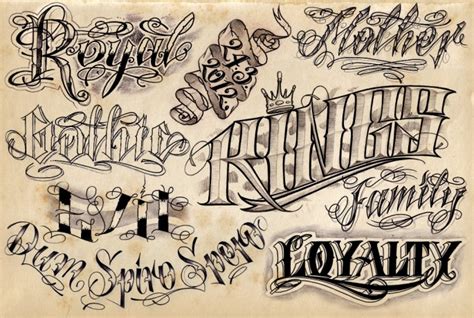 Letter Fonts Tattoo | Template Business