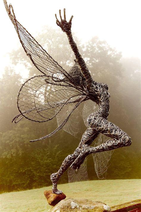 Wire Sculptures of Fairies by Robin Wight - Art - Design - Creative - Blog