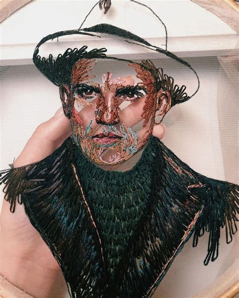 Hand Embroidery By Katerina Marchenko Portrait Embroidery, Tulle Embroidery, Modern Embroidery ...