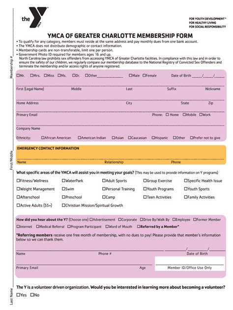 Ymca Charlotte Membership Form - Fill Out and Sign Printable PDF Template | airSlate SignNow